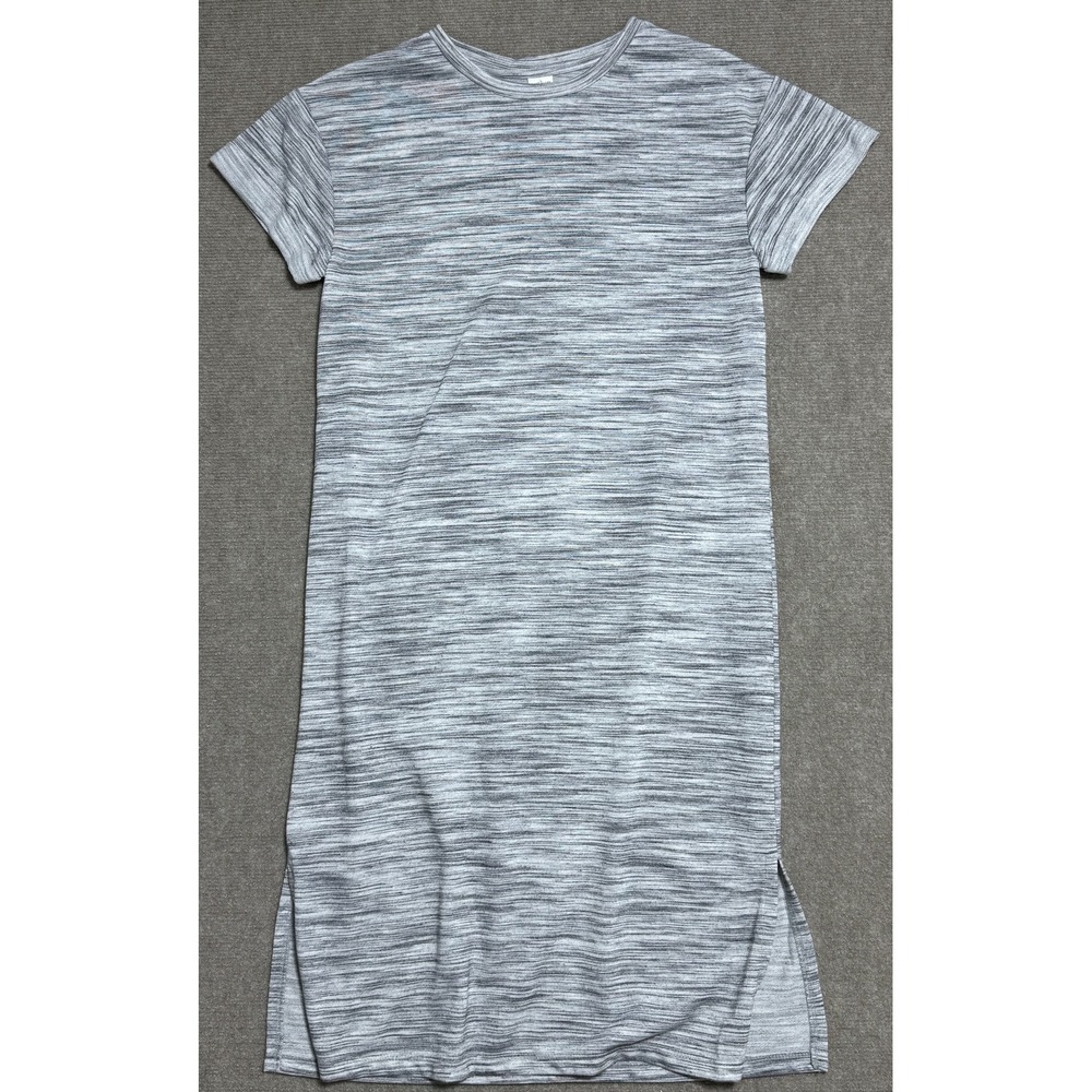 West Loop Shirt Womens Medium Gray Short Sleeve Casual Lounge Dress Poly Rayon‎
